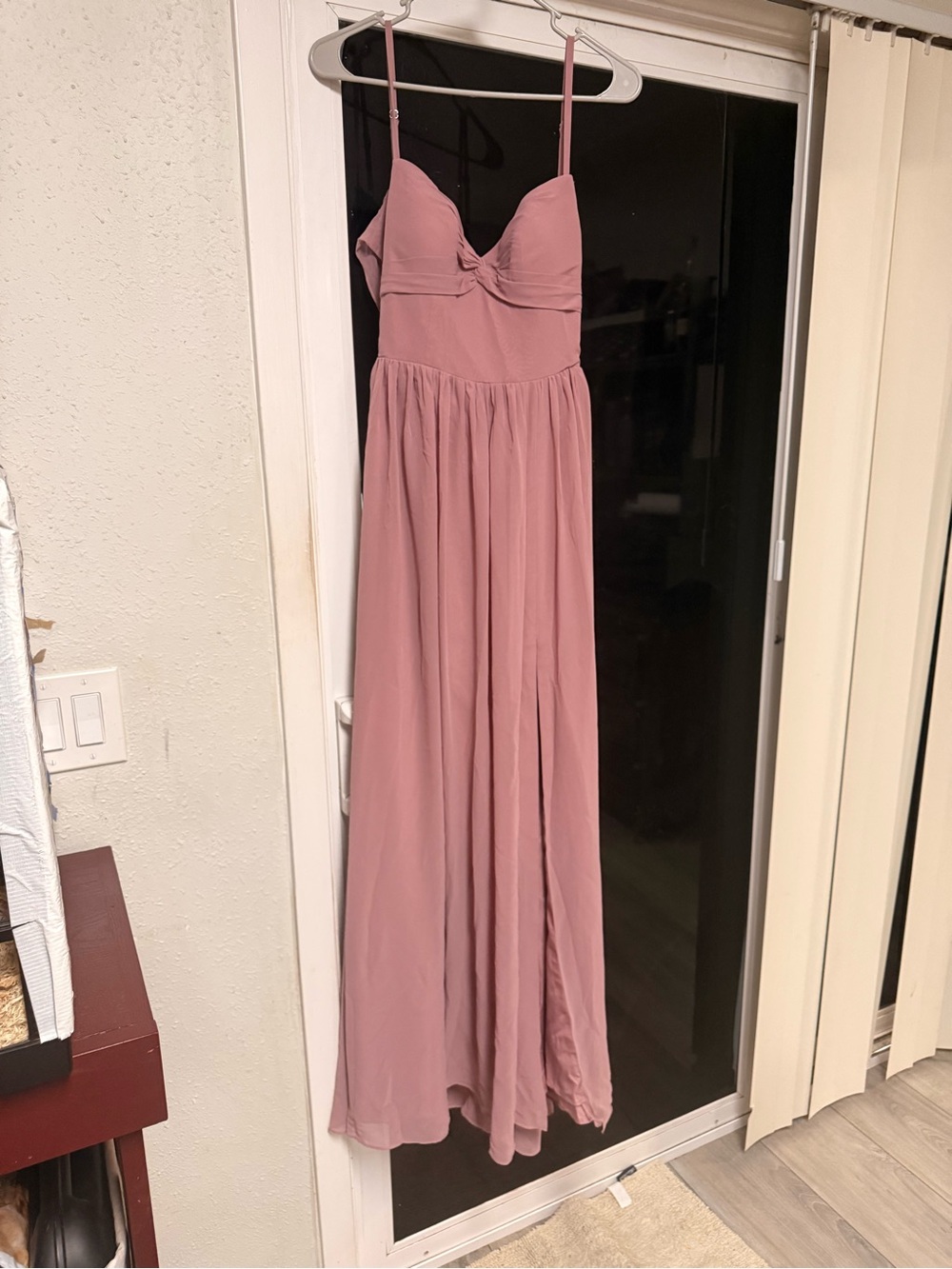 Azazie Zeya Vintage Mauve Spaghetti-Strap Maxi Dress